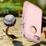 Wholesale iPhone 7 Hard Armor Hybrid Case (Champagne Gold )